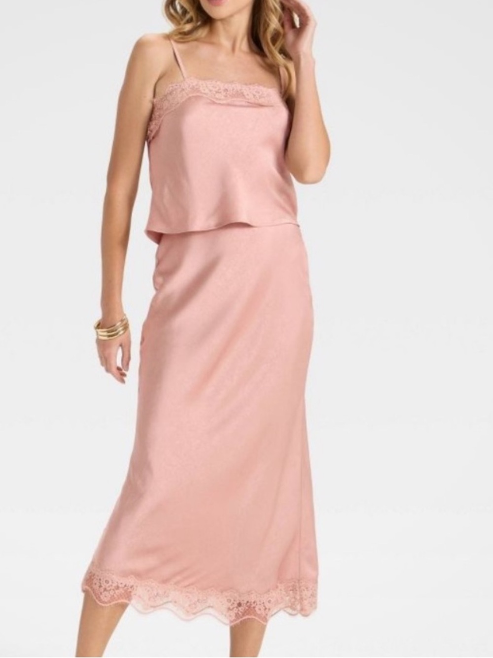 Blush Lace Trim Tank